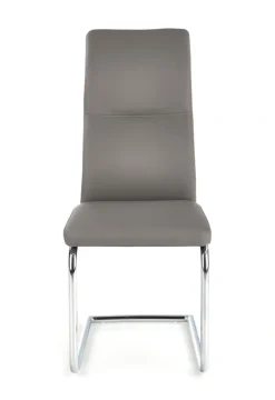 ARCO Krzesło metalowe chromowane / eko skóra kolor popiel (1p=2szt)1 sztuka