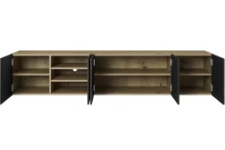ASHA RTV 200 5D z wnęką - czarny mat / artisan / wisząca