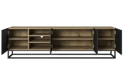 ASHA RTV 200 5D z wnęką - czarny mat / artisan / stelaż