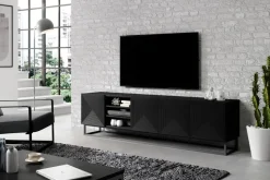 ASHA RTV 200 5D z wnęką - czarny mat / stelaż