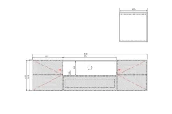 ASHA RTV 167 2D1SZ - biały mat / wisząca