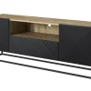 ASHA RTV 167 2D1SZ - czarny mat / artisan / stelaż