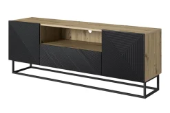 ASHA RTV 167 2D1SZ - czarny mat / artisan / stelaż