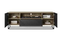 ASHA RTV 167 2D1SZ - czarny mat / artisan / stelaż