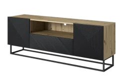 ASHA RTV 167 2D1SZ - czarny mat / artisan / stelaż