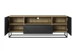 ASHA RTV 167 2D1SZ - czarny mat / artisan / stelaż