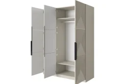 ASHA SZAFA 150 3D - cashmere / czarne uchwyty / cokół