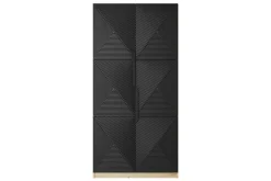 ASHA SZAFA 100 2D - czarny mat / artisan / czarne uchwyty / cokół