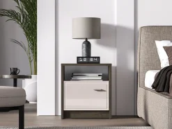 Avante 08 dąb windmill / MDF cashmere połysk - szafka nocna 1D