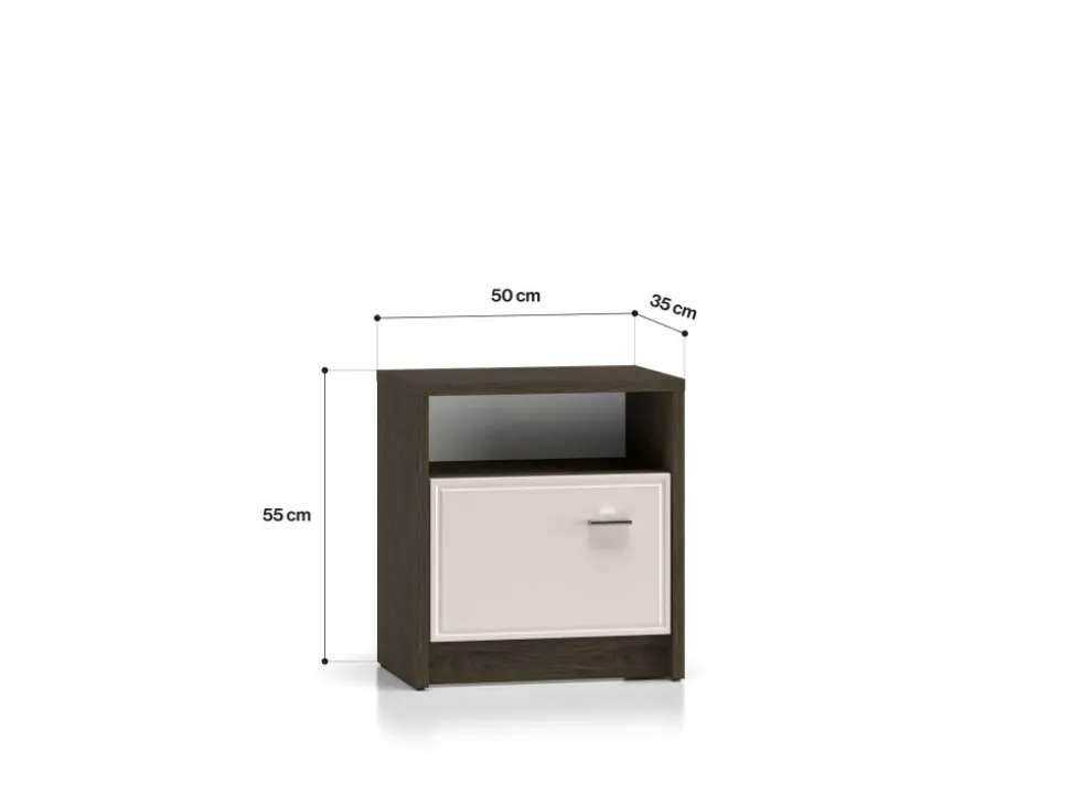 Avante 08 dąb windmill / MDF cashmere połysk - szafka nocna 1D