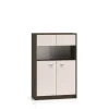 Avante 03 dąb windmill / MDF cashmere połysk - witryna 2D