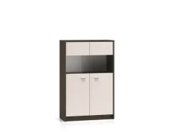 Avante 03 dąb windmill / MDF cashmere połysk - witryna 2D
