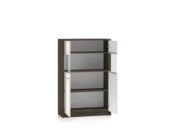 Avante 03 dąb windmill / MDF cashmere połysk - witryna 2D