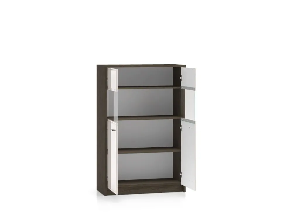 Avante 03 dąb windmill / MDF cashmere połysk - witryna 2D