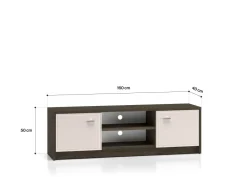 Avante 06 dąb windmill / MDF cashmere połysk - RTV 2D