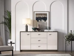Avante 04 dąb windmill / MDF cashmere połysk - komoda 2D3S