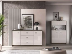 Avante 04 dąb windmill / MDF cashmere połysk - komoda 2D3S