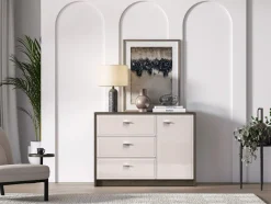 Avante 05 dąb windmill / MDF cashmere połysk - komoda 1D3S