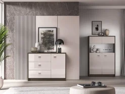 Avante 05 dąb windmill / MDF cashmere połysk - komoda 1D3S
