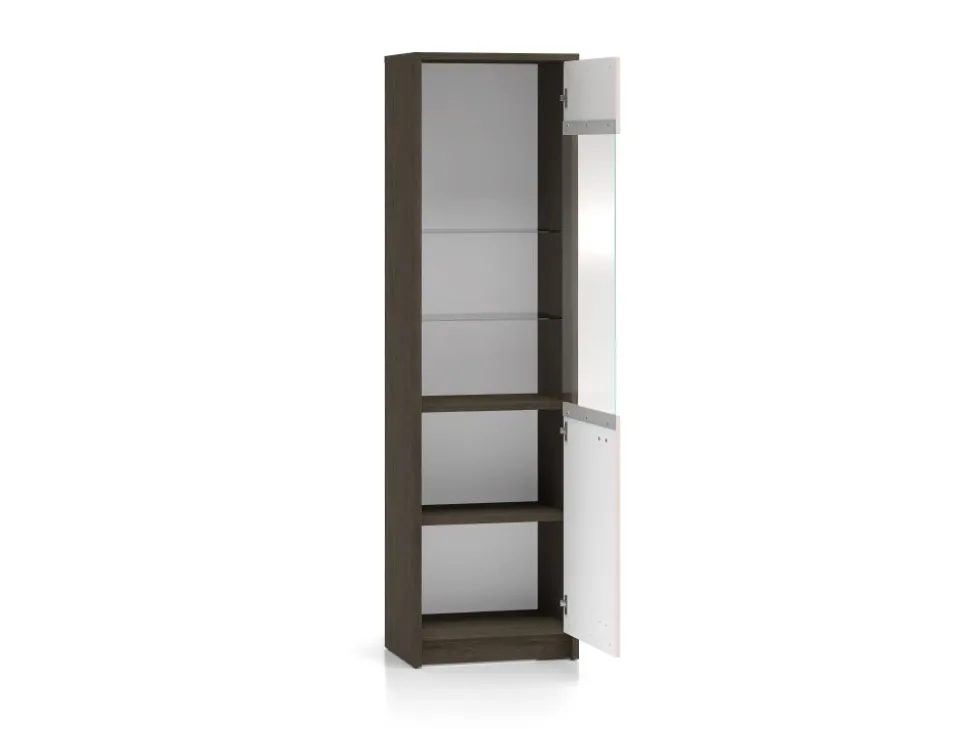 Avante 02 dąb windmill / MDF cashmere połysk - witryna 1DL/P
