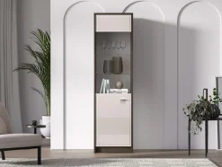 Avante 02 dąb windmill / MDF cashmere połysk - witryna 1DL/P