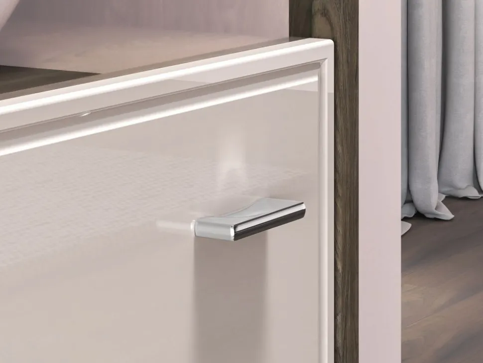 Avante 02 dąb windmill / MDF cashmere połysk - witryna 1DL/P