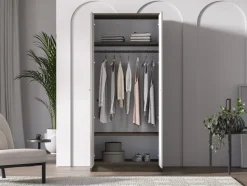 Avante 01 dąb windmill / MDF cashmere połysk - szafa 2D