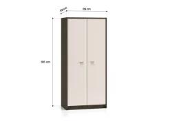 Avante 01 dąb windmill / MDF cashmere połysk - szafa 2D