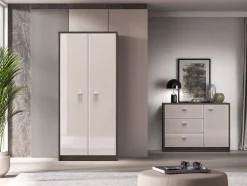 Avante 01 dąb windmill / MDF cashmere połysk - szafa 2D