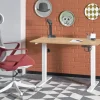 B53 biurko biurko z funkcją regulacji wysokości, dąb artisan / biały (2p=1szt)1 sztuka