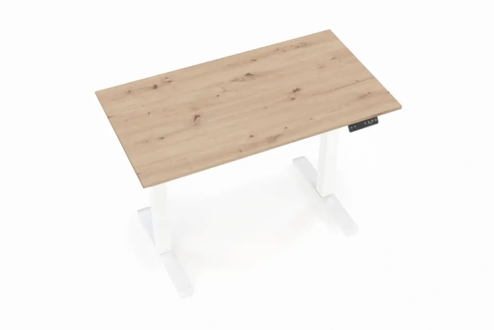 B53 biurko biurko z funkcją regulacji wysokości, dąb artisan / biały (2p=1szt)1 sztuka