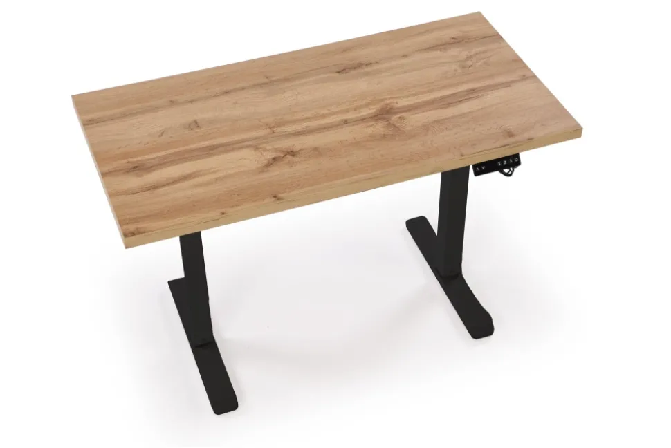 B54 biurko z funkcją regulacji wysokości, blat - dąb artisan, stelaż - czarny (2p=1szt)1 sztuka