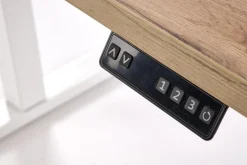 B54 biurko z funkcją regulacji wysokości, blat - dąb artisan, stelaż - biały (2p=1szt)1 sztuka