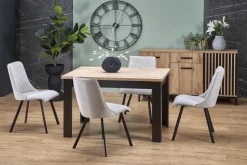 BAGIO stół rozkładany 120-160/80 cm dąb artisan/czarny (2p=1szt)1 sztuka
