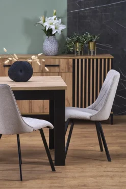 BAGIO stół rozkładany 120-160/80 cm dąb artisan/czarny (2p=1szt)1 sztuka