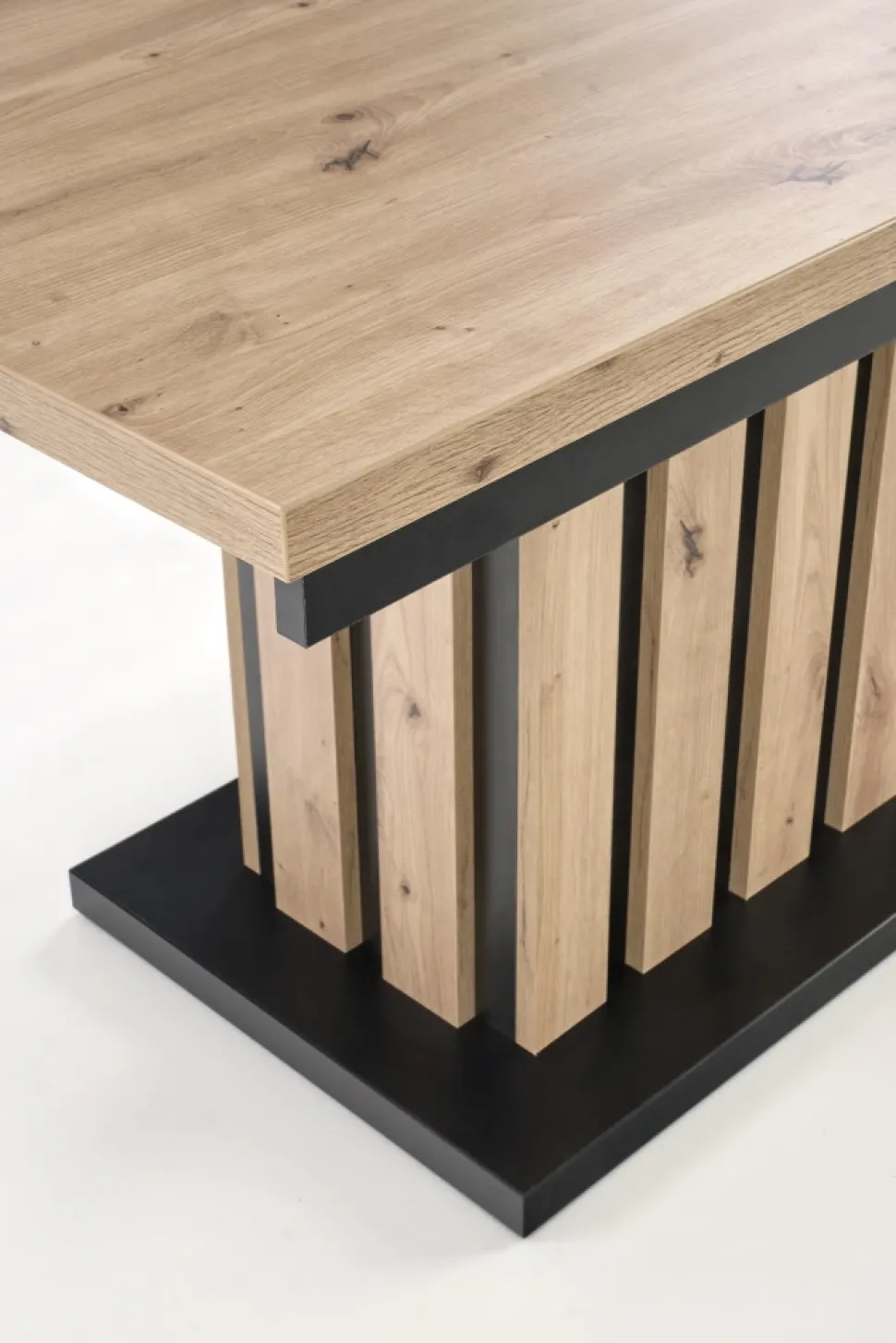BARETTI ława dąb artisan/czarny (3p=1szt)1 sztuka