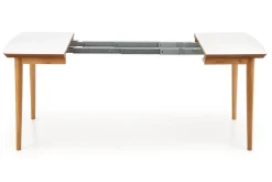 BARRET stół kolor blat - biały mat, nogi - dąb lefkas (90-190x80x75 cm) (1p=1szt)1 sztuka
