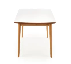 BARRET stół kolor blat - biały mat, nogi - dąb lefkas (90-190x80x75 cm) (1p=1szt)1 sztuka