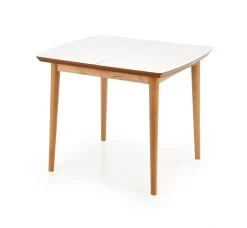 BARRET stół kolor blat - biały mat, nogi - dąb lefkas (90-190x80x75 cm) (1p=1szt)1 sztuka