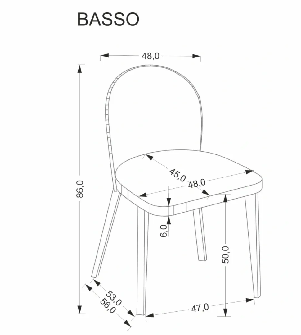 BASSO krzesło dąb naturalny / tap: CREMONA 14 (beżowy)1 sztuka