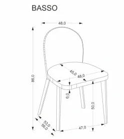 BASSO krzesło jasny orzech / tap: CREMONA 14 (beżowy)1 sztuka