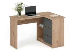 BEGA biurko, dąb artisan / grafitowy (2p=1szt)1 sztuka