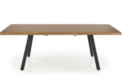 BERLIN stół rozkładany 160/220 cm, blat - orzechowy, stelaż - czarny (1p=1szt)1 sztuka