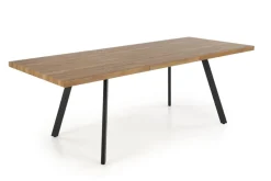 BERLIN stół rozkładany 160/220 cm, blat - orzechowy, stelaż - czarny (1p=1szt)1 sztuka