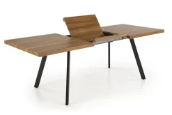 BERLIN stół rozkładany 160/220 cm, blat - orzechowy, stelaż - czarny (1p=1szt)1 sztuka