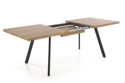 BERLIN stół rozkładany 160/220 cm, blat - orzechowy, stelaż - czarny (1p=1szt)1 sztuka