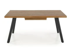 BERLIN stół rozkładany 160/220 cm, blat - orzechowy, stelaż - czarny (1p=1szt)1 sztuka