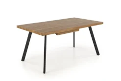 BERLIN stół rozkładany 160/220 cm, blat - orzechowy, stelaż - czarny (1p=1szt)1 sztuka