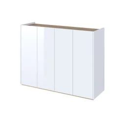 Biała komoda z półkami i oświetleniem LED Lenart Easy EA-02 4D