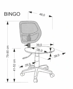 BINGO fotel młodzieżowy czarny1 sztuka
